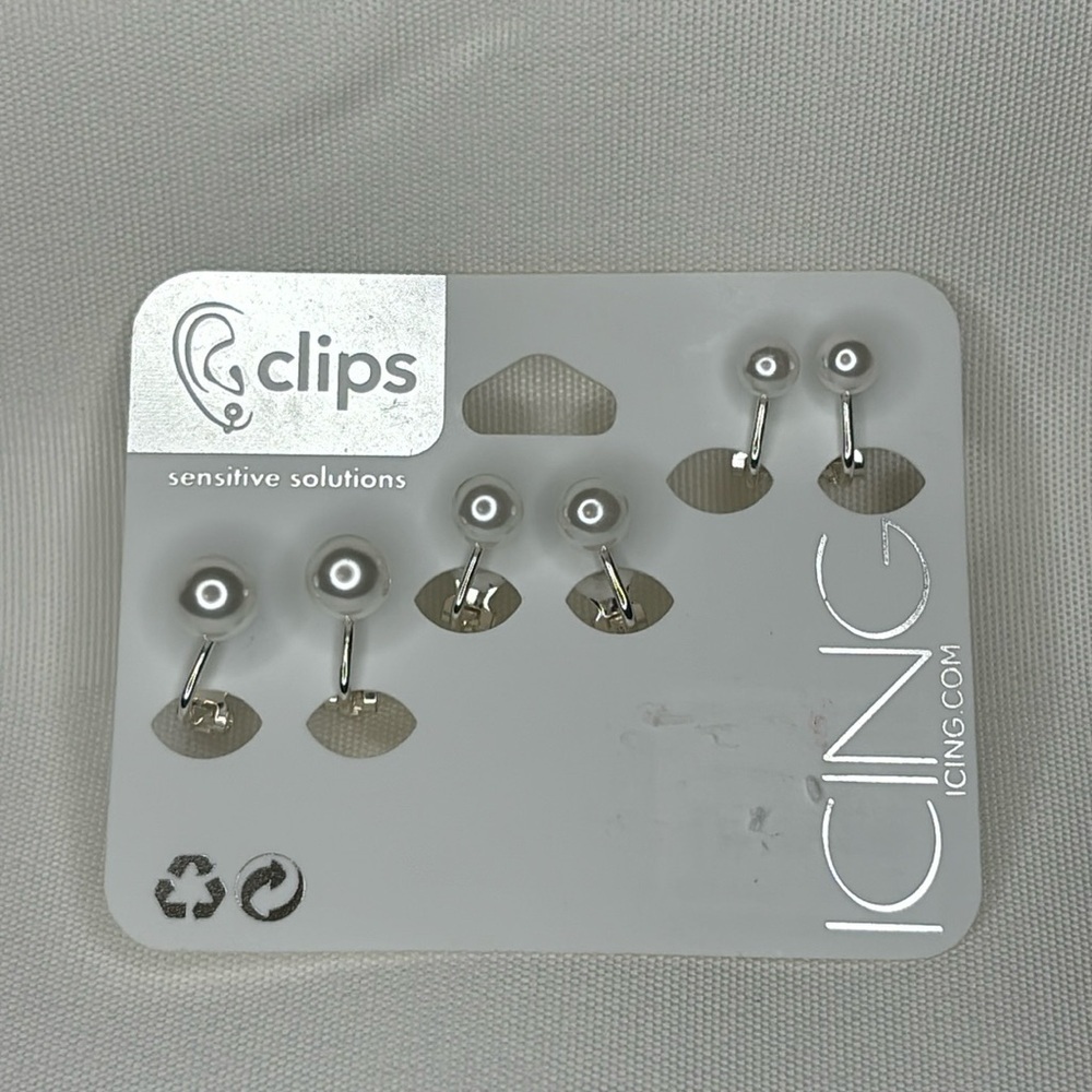 Icing Faux Pearl Clip on Earrings